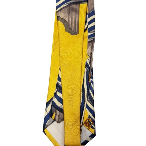 Vintage Countess Mara Tie - Nautical Chain & Stripe Design - 100% silk - USA - Picture 4 of 5